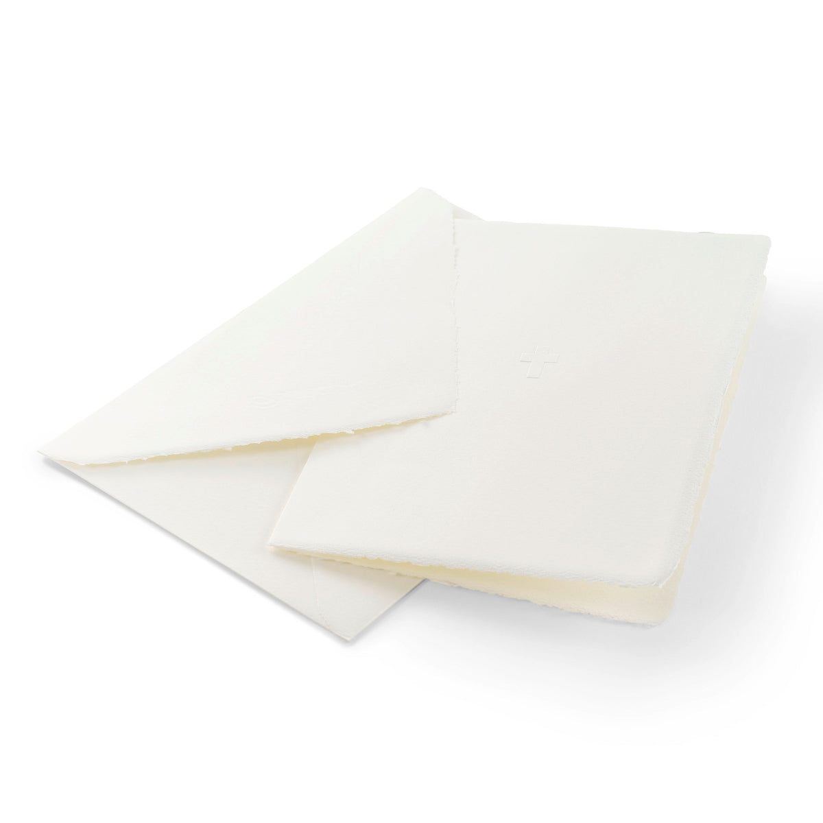 Cross Blind Embossed, Deckle-Edge, 14.8 x 21 cm