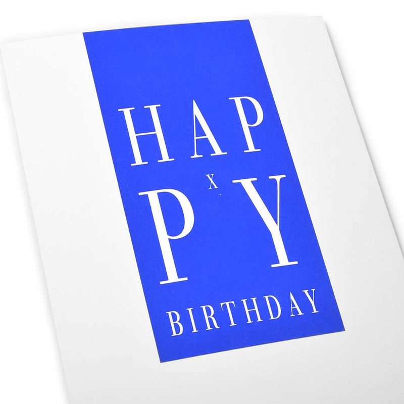 "Happy X-Birthday" Blue, 14.8 x 21 cm
