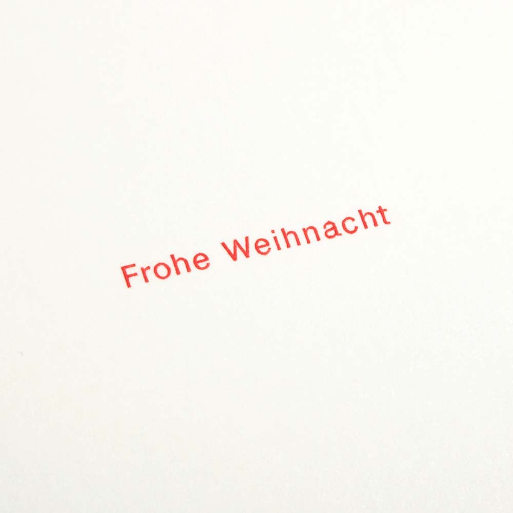 "Frohe Weihnacht" Helvetica