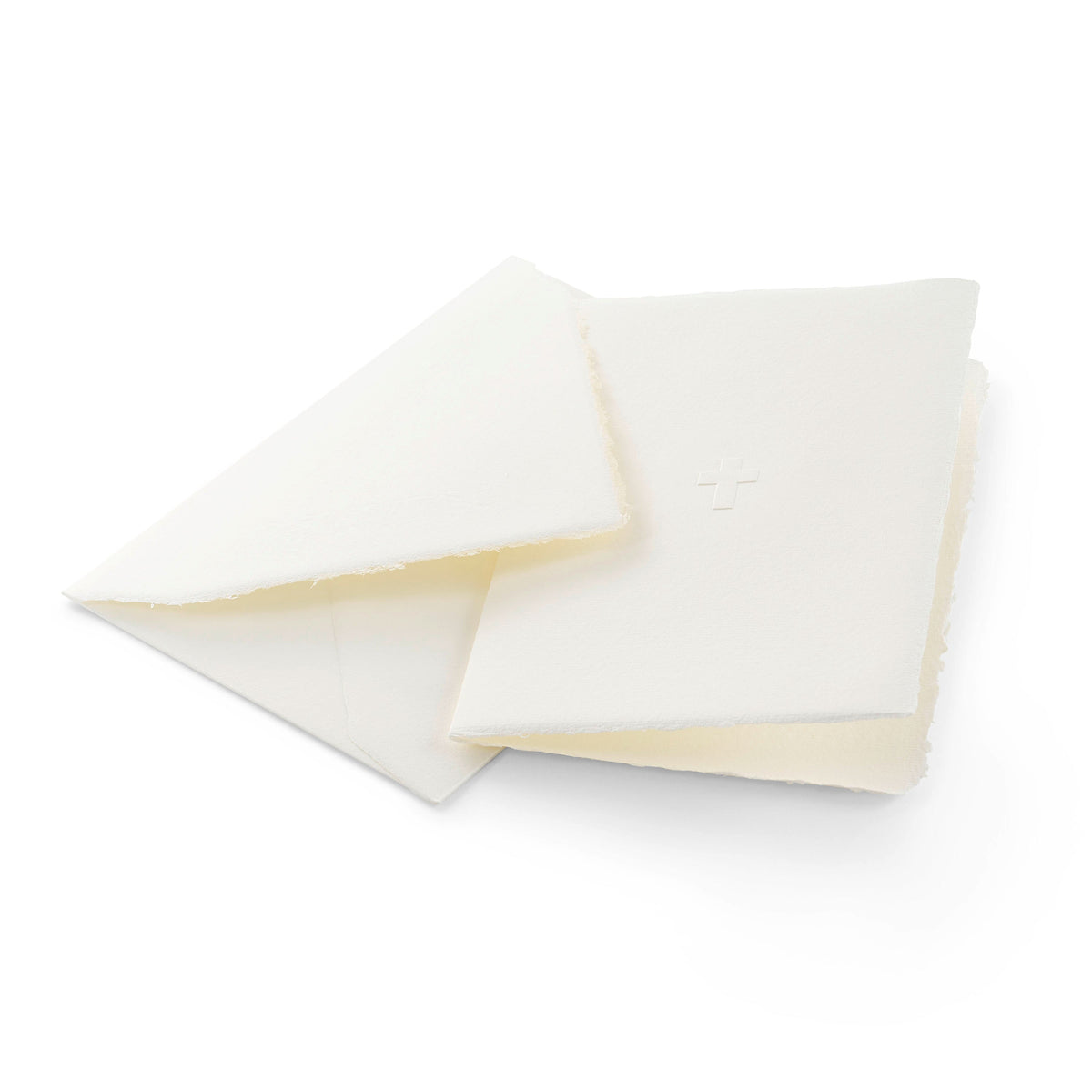 Cross Blind Embossed, Deckle-Edge, 12 x 18 cm