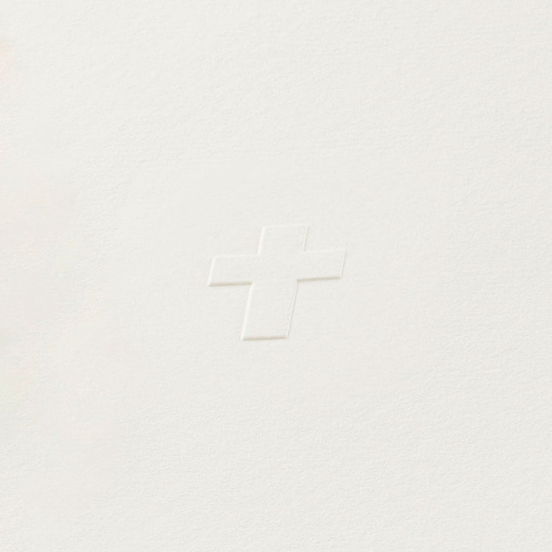 Cross Blind Embossed, Deckle-Edge, 12 x 18 cm