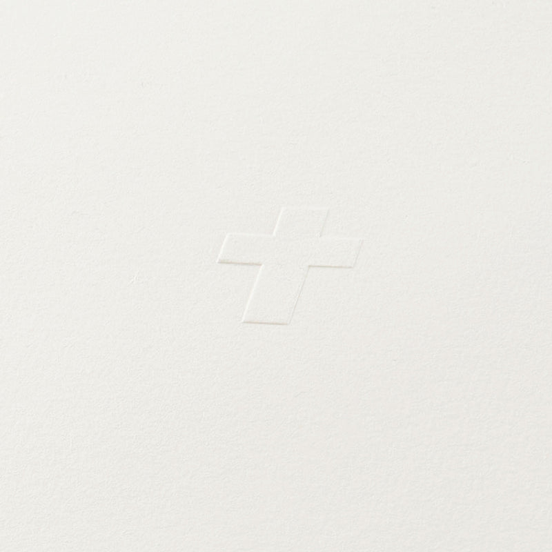 Cross Blind Embossed, Deckle-Edge, 14.8 x 21 cm