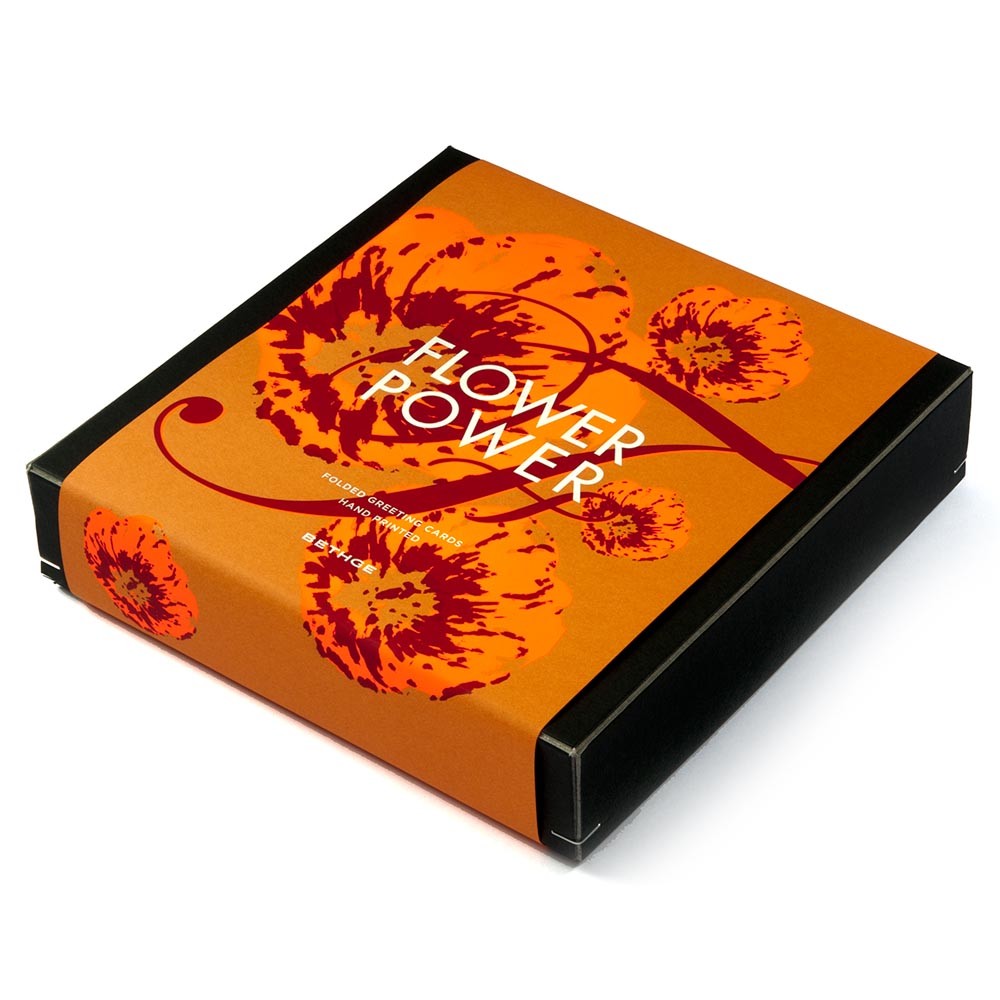 Greeting Card Box Flower Power, Set of 8 Cards