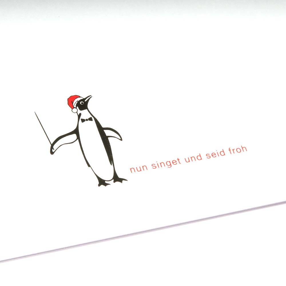 Christmas Penguin "nun singet und seid froh"