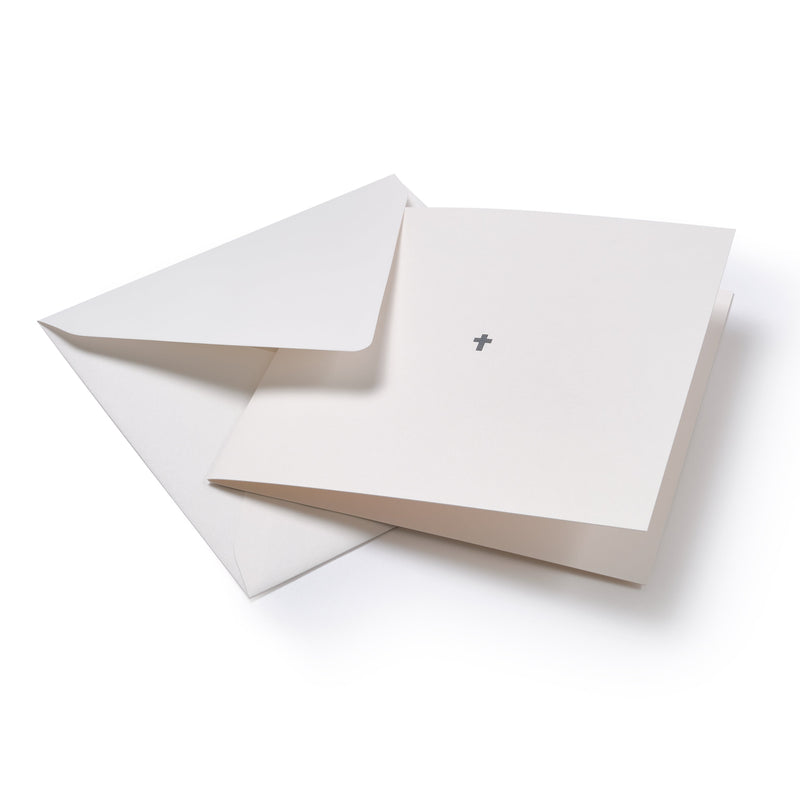 Condolence Card Cross Black
