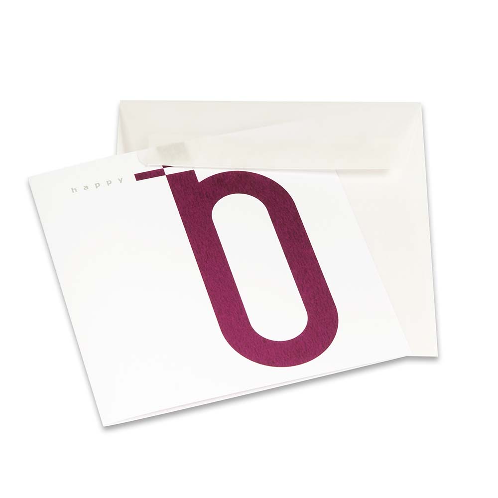 Letter "happy birthday" Purple/Silver