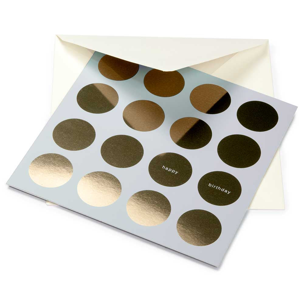 Dots "happy birthday" Silver/Blue