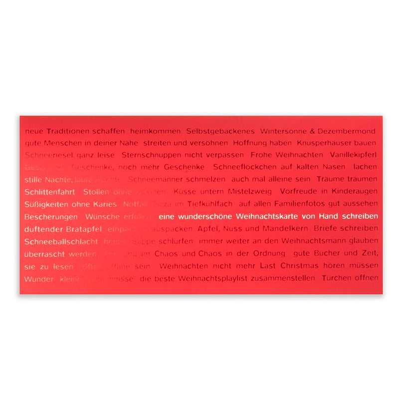 "Wishes for Christmas" Pure Velvet Red