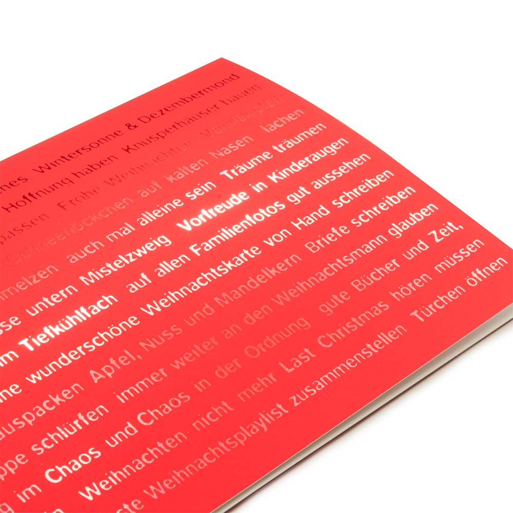 "Wishes for Christmas" Pure Velvet Red
