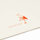 Stork "good news, baby!" Neon Pink