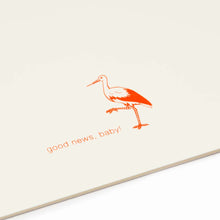 Stork "good news, baby!" Neon Pink