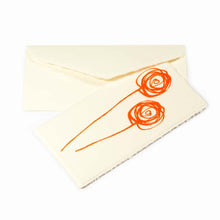 Fairy Flower Neon Orange, Deckle-Edge