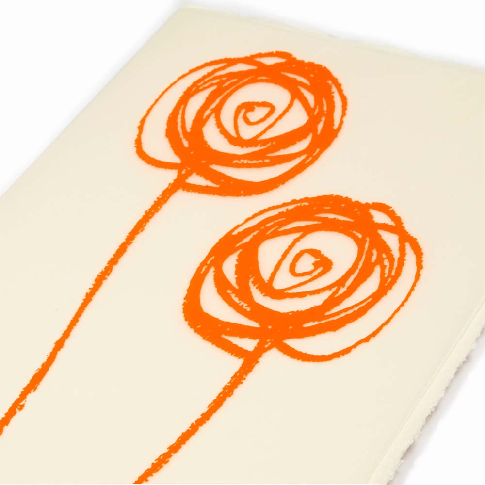 Fairy Flower Neon Orange, Deckle-Edge