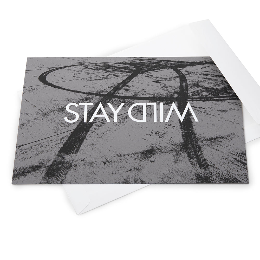 "Stay Wild" White, Folded Card