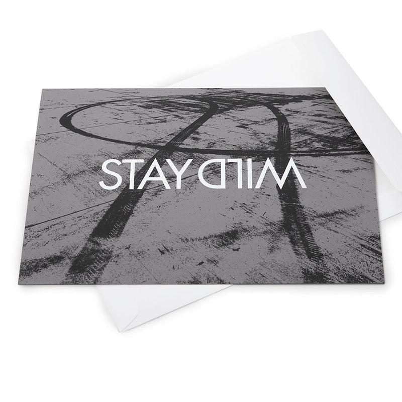 "Stay Wild" White, Folded Card