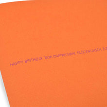 "Happy Birthday" Multilingual Orange