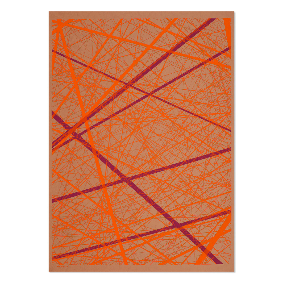Network Neon Magenta/Orange on Brown