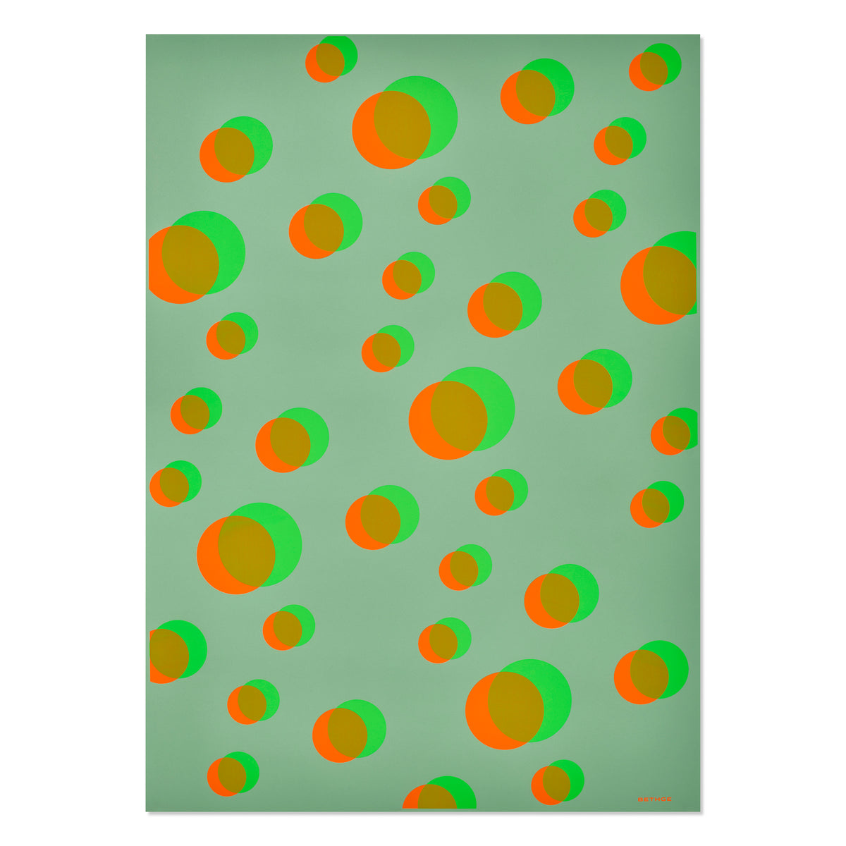 Eclipse Neon Green/Orange on Mint
