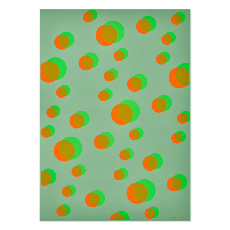 Eclipse Neon Green/Orange on Mint