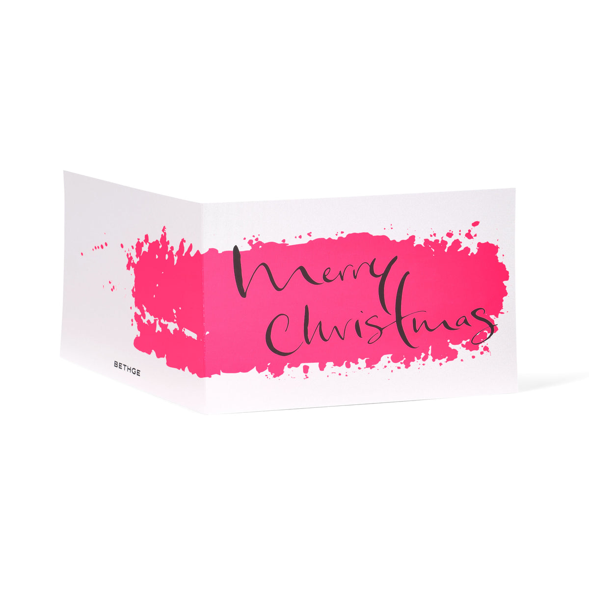 "Merry Christmas" Calligraphy Pink, Artist Edition