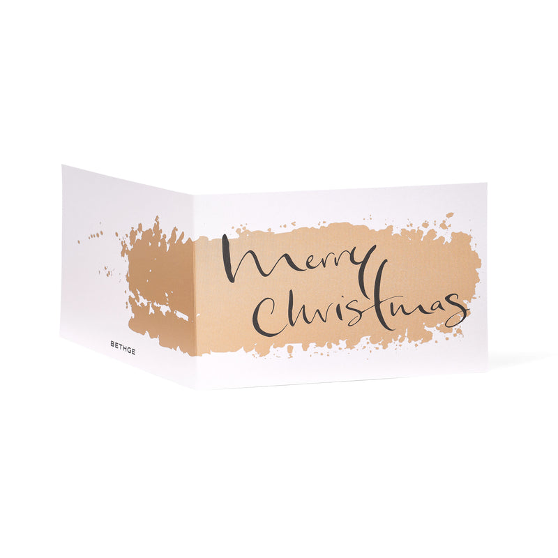 "Merry Christmas" Calligraphy Gold, Artist Edition