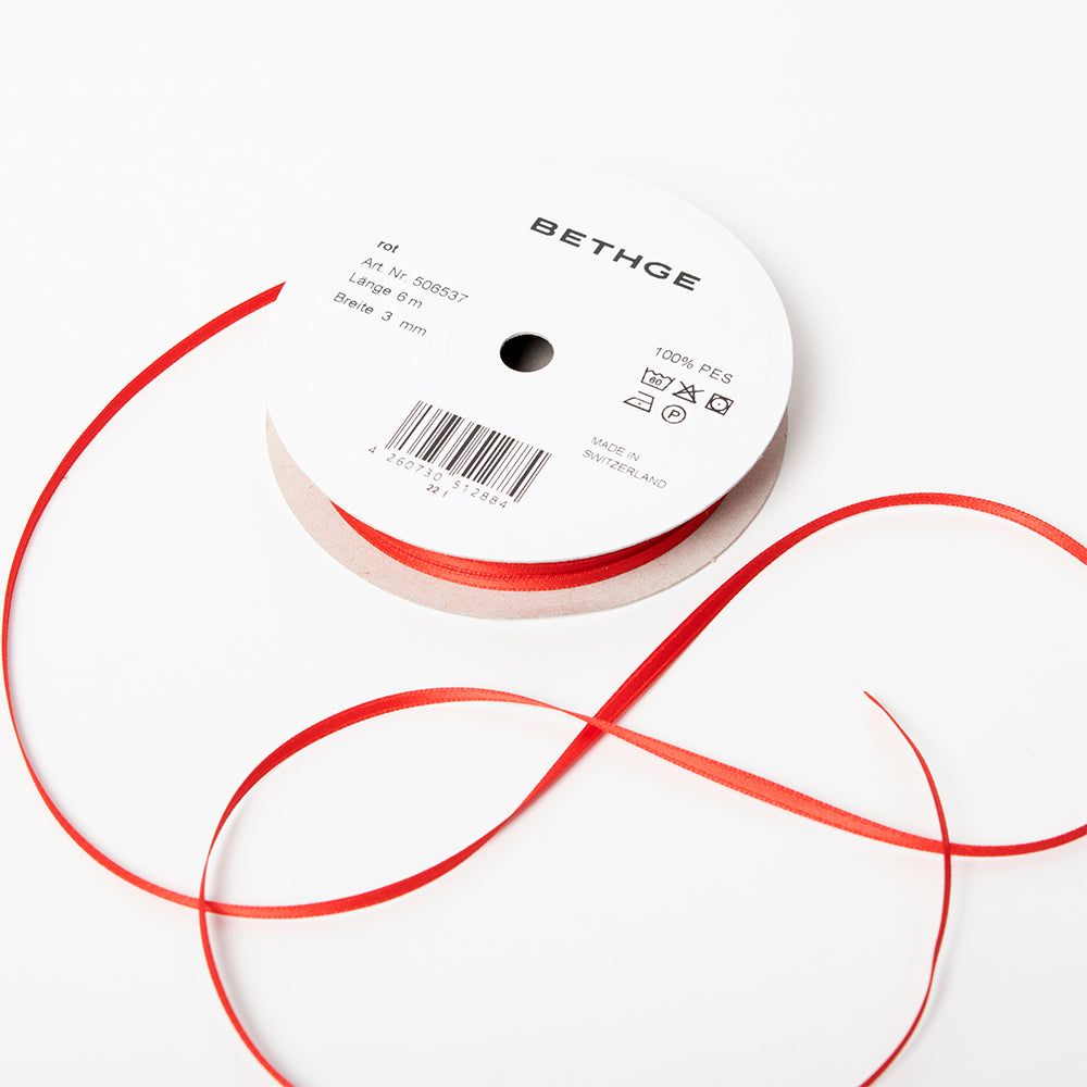 6 Meter Gift Ribbon Roll, 3 mm Width