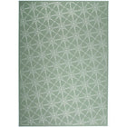 Green wrapping paper decorated with a repeating pattern of interwoven silver star outlines, forming a delicate and festive design.