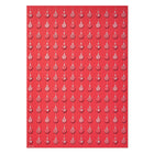 ChatGPT said:

A red wrapping paper patterned with rows of hanging Christmas ornaments in white and red, featuring various designs such as stripes, snowflakes, polka dots, and checkered patterns.