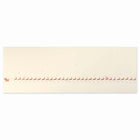 Minimalist cream-colored Christmas card showing a row of small gold reindeer pulling a sleigh, numbered up to 31. The reindeer on the 24th is marked in red.